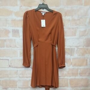 NWT Nine West Size XS Terracotta Long Sleeve Dress